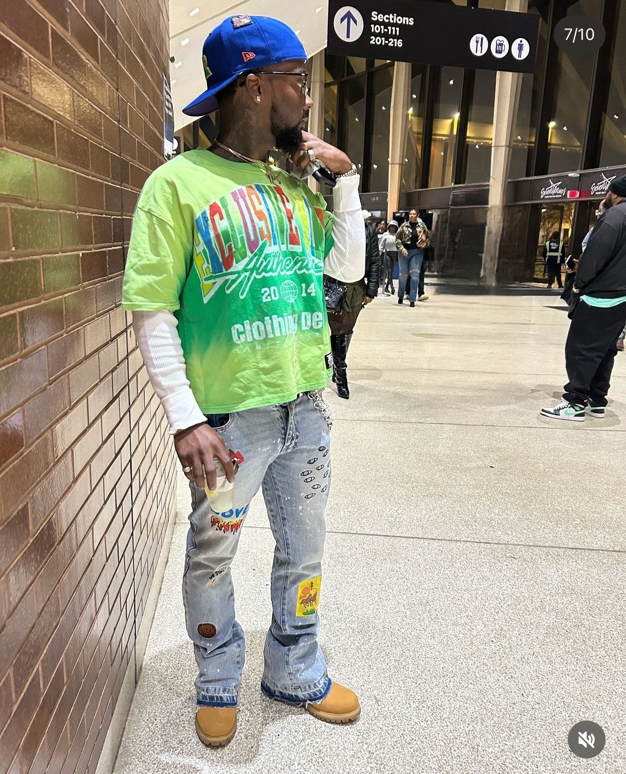 “Green Inferno” Acid Wash Tee