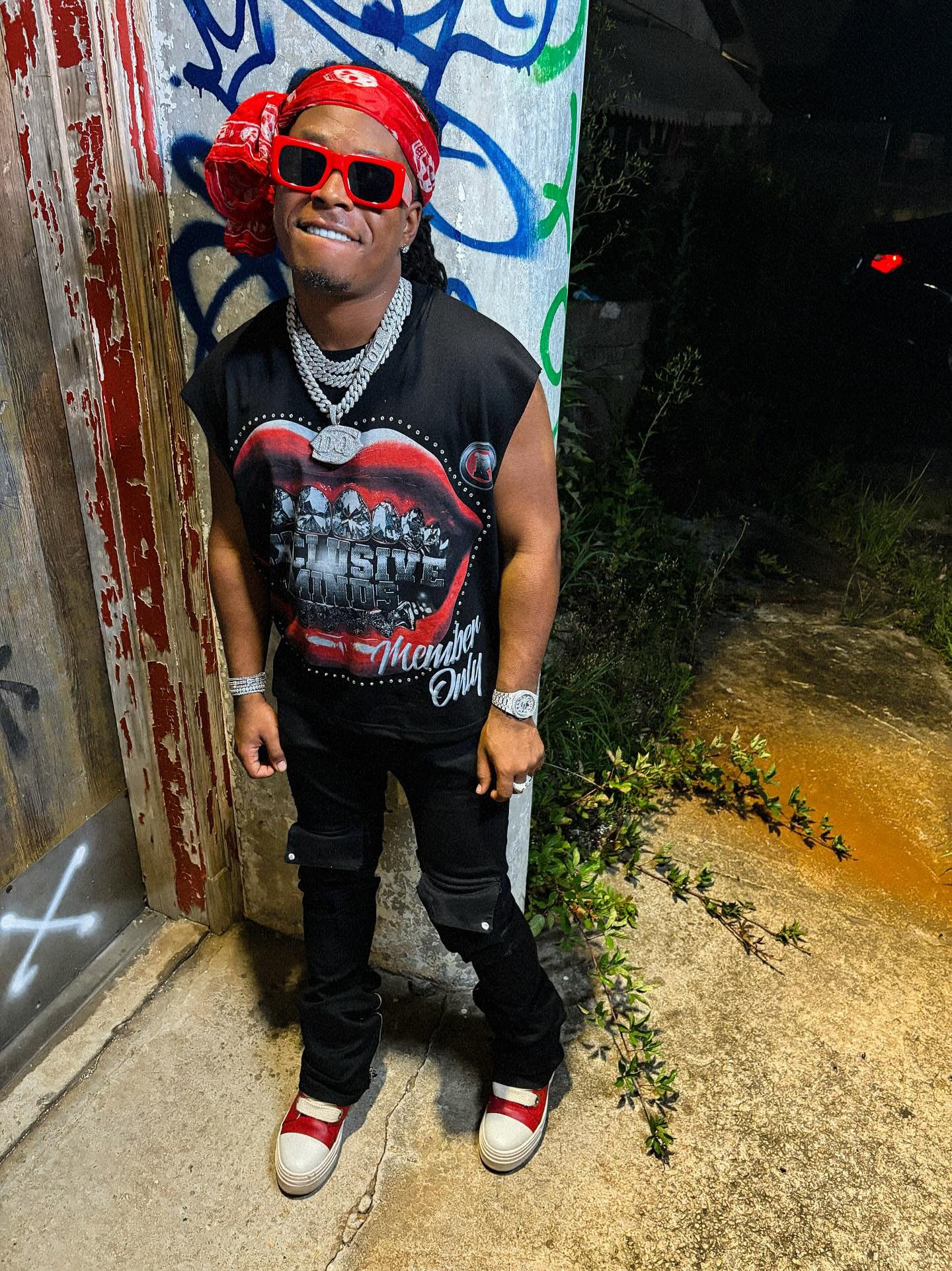 “We All Shine” Dark Rhinestone Tee