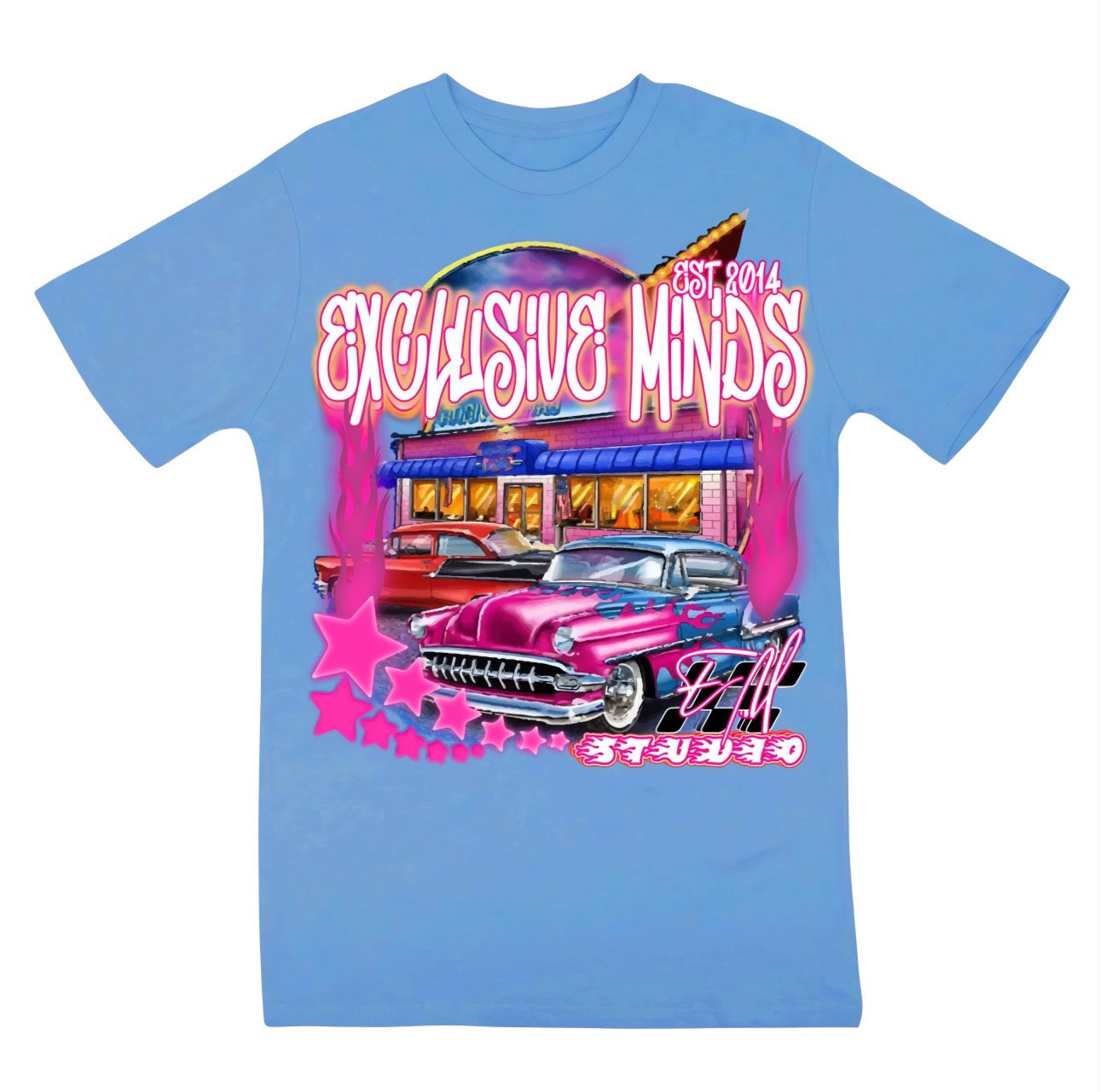“Retro Art” Tee (Blue)