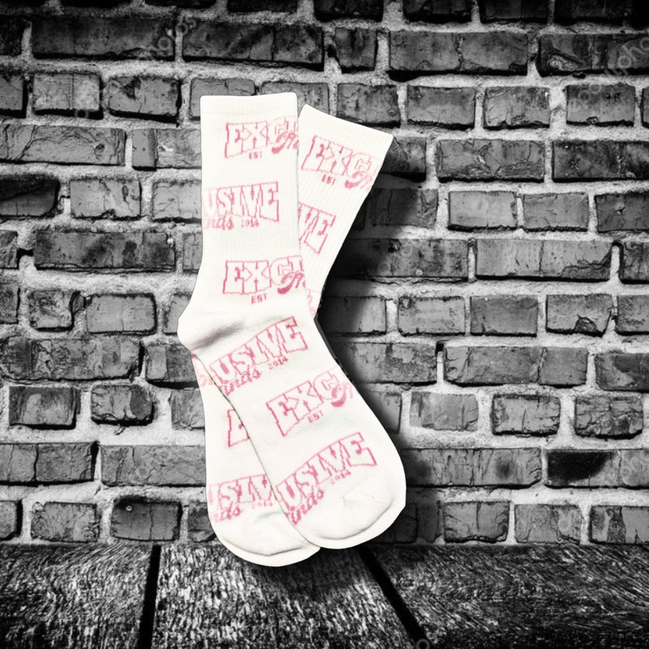 “White & Pink” Socks
