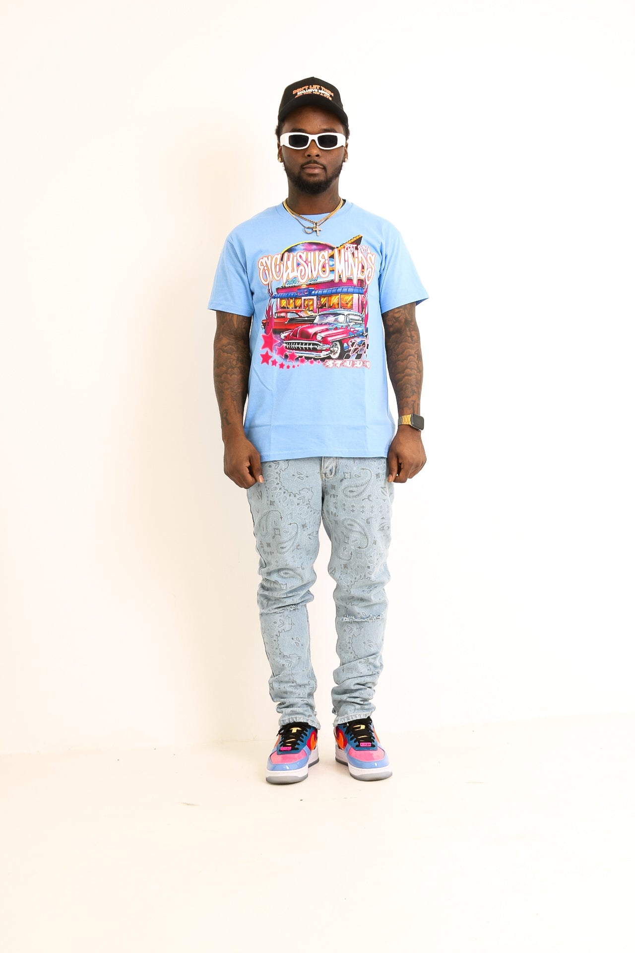 “Retro Art” Tee (Blue)