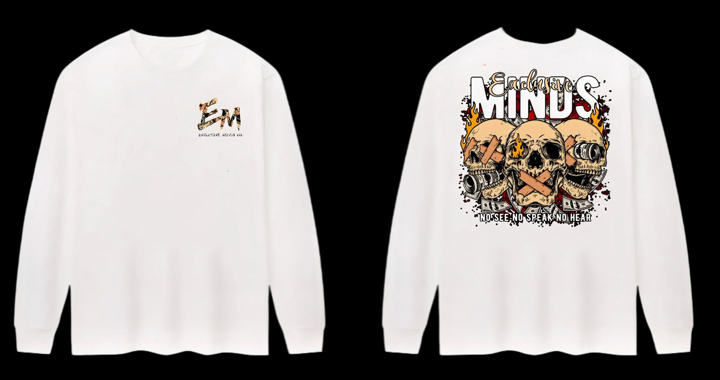 “🤫” White Long-sleeve