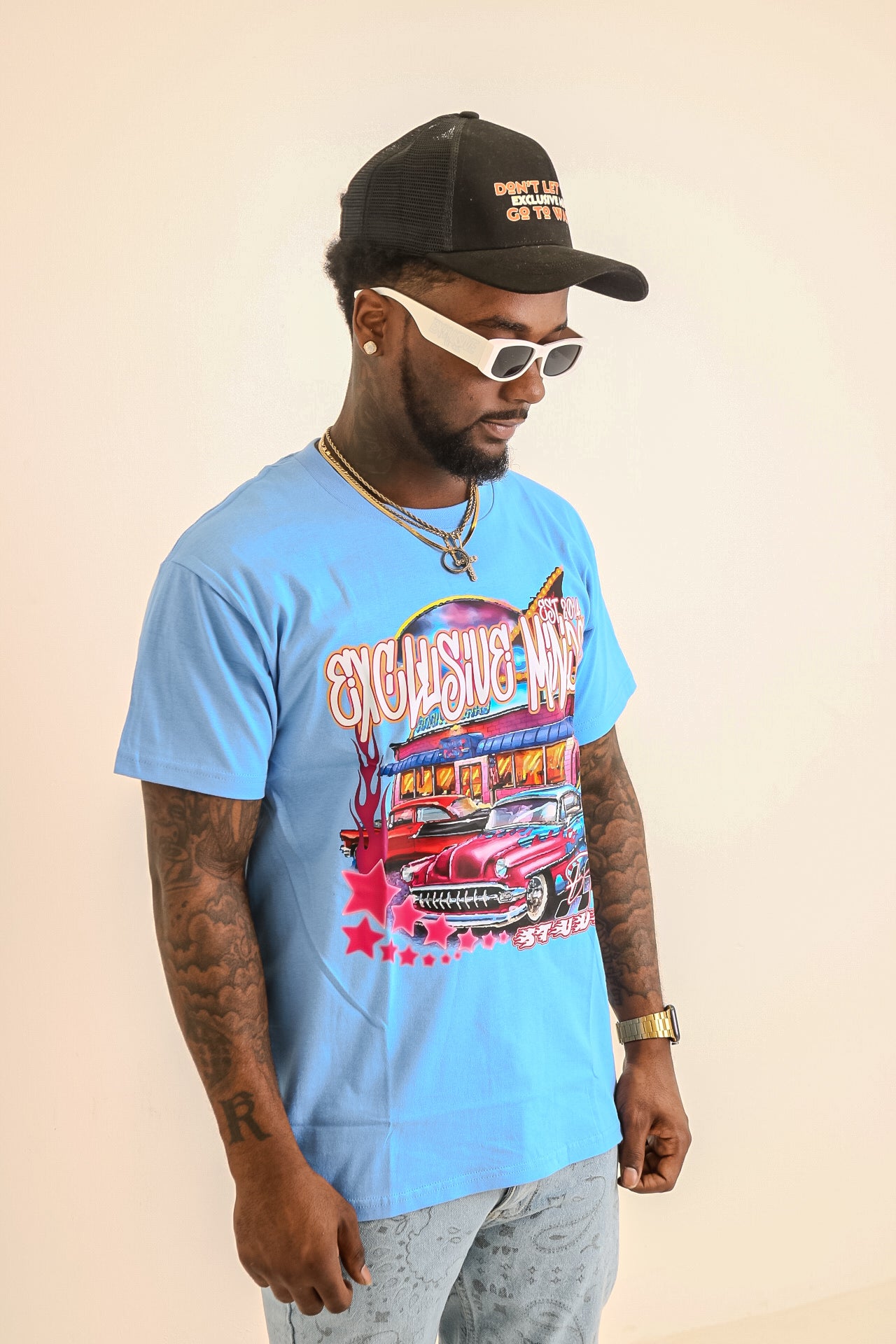 “Retro Art” Tee (Blue)