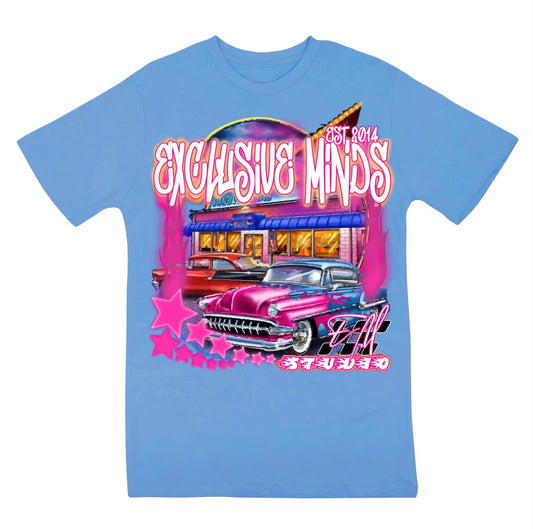 “Retro Art” Tee (Blue)