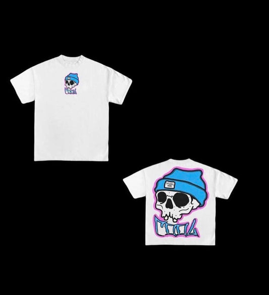 “Cool Skeleton” White Tee