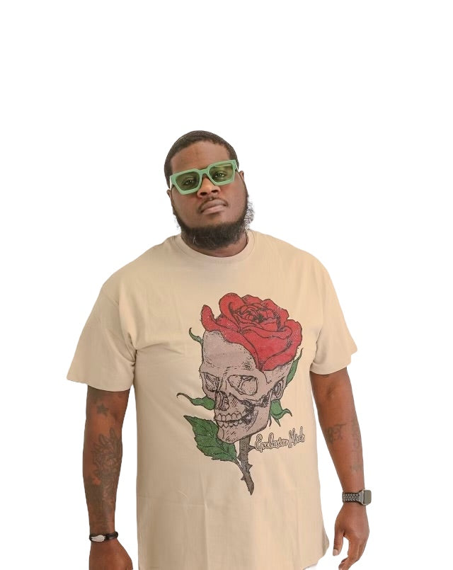 “Rose Skull” Tee (OldLace)