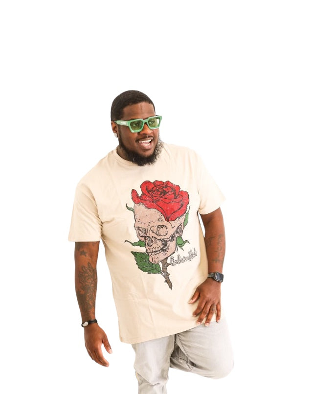 “Rose Skull” Tee (OldLace)