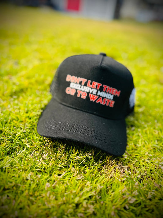 Black with Red “Calamity Collection” Trucker Hat