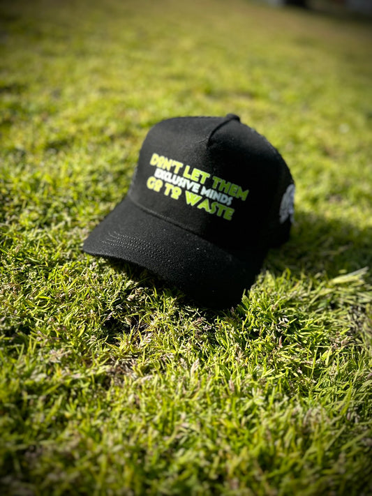 Black with Green “Calamity Collection” Trucker Hat