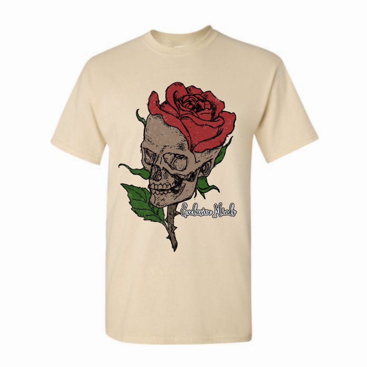 “Rose Skull” Tee (OldLace)